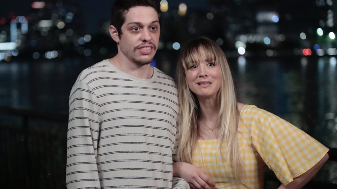 Pete Davidson and Kaley Cuoco filming Meet Cute