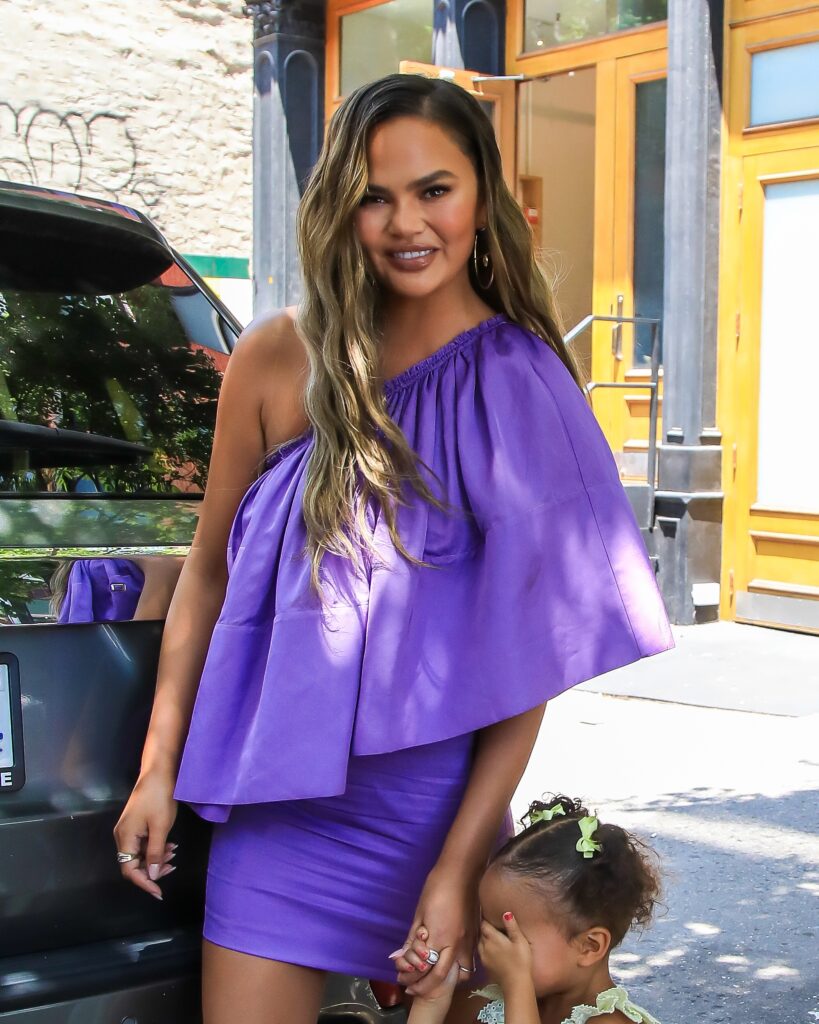 Chrissy Teigen And Daughter Luna Spotted Out And About In New York City