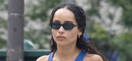 Zoe Kravitz soon to play Catwoman in the new Batman movie is seen all covered-up with a face mask and glasses in NYC