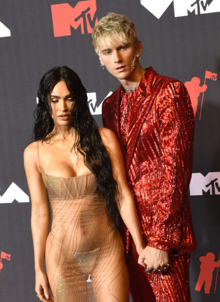 Machine Gun Kelly and Megan Fox 2021 MTV VMAs at the Barclays Center Brooklyn in New York City