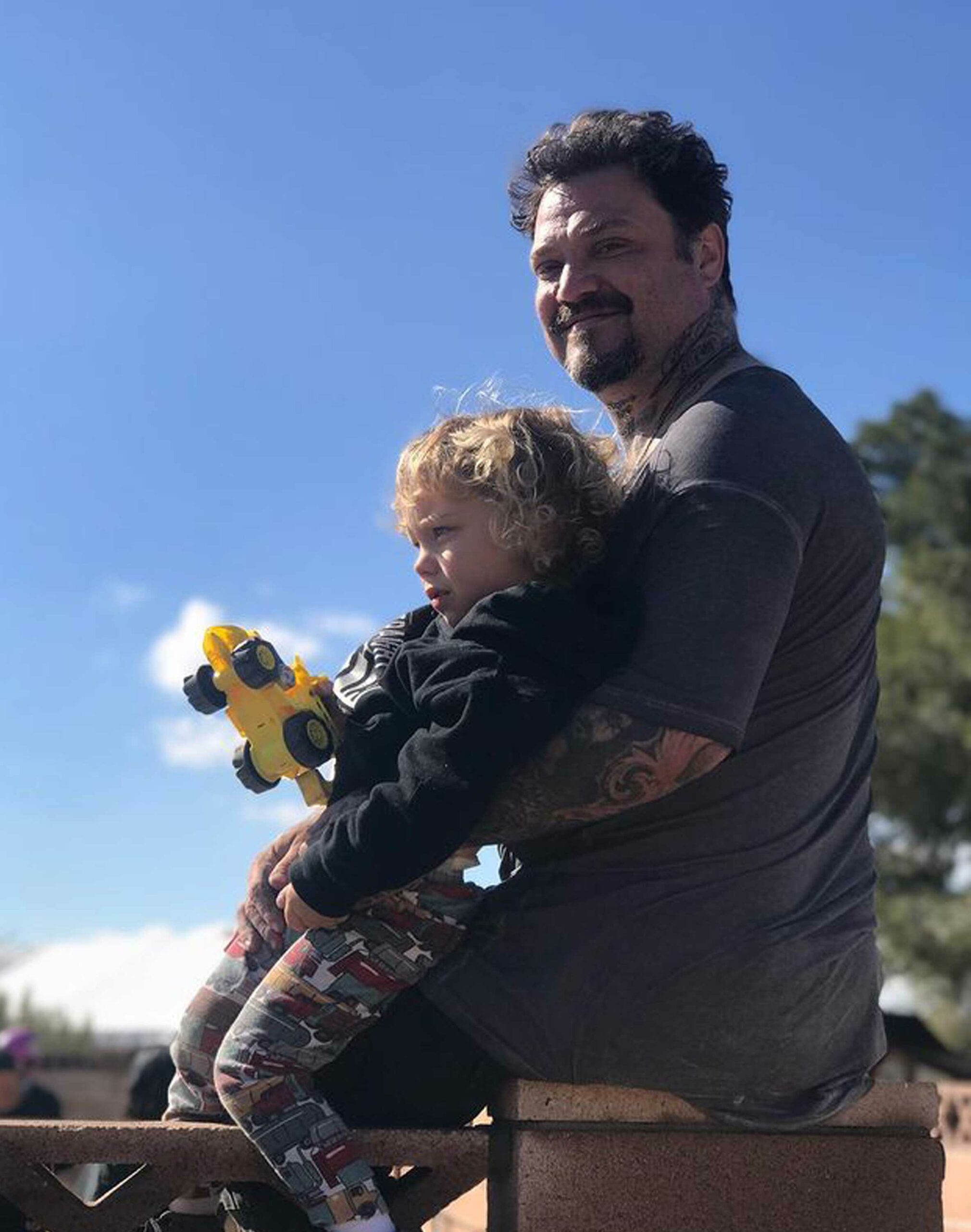 Bam Margera and son.