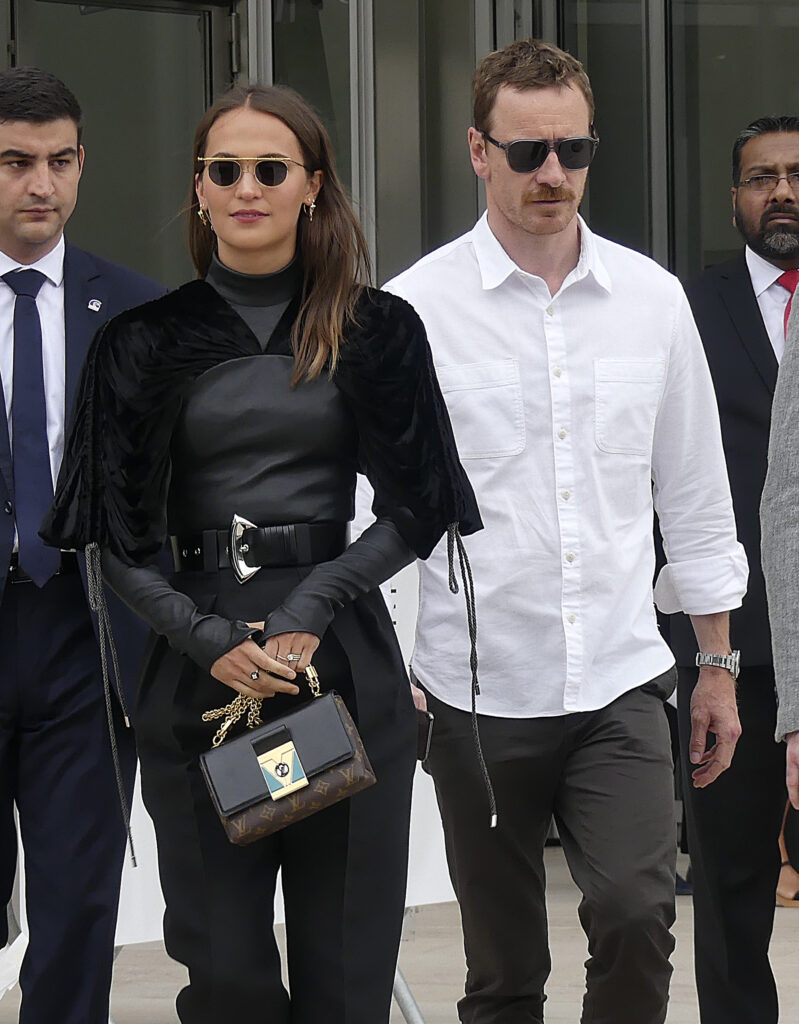 Alicia Vikander and Michael Fassbender seen in Paris