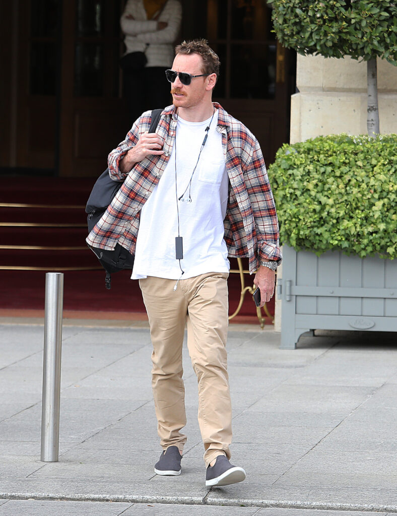 Alicia Vikander and Michael Fassbender leave their hotel in Paris