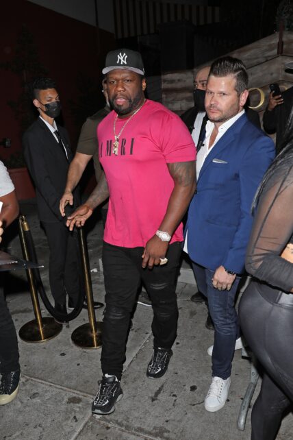 Rapper 50 Cent parties at the Poppy club with friends