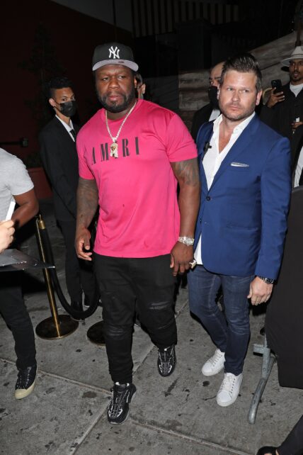 Rapper 50 Cent parties at the Poppy club with friends