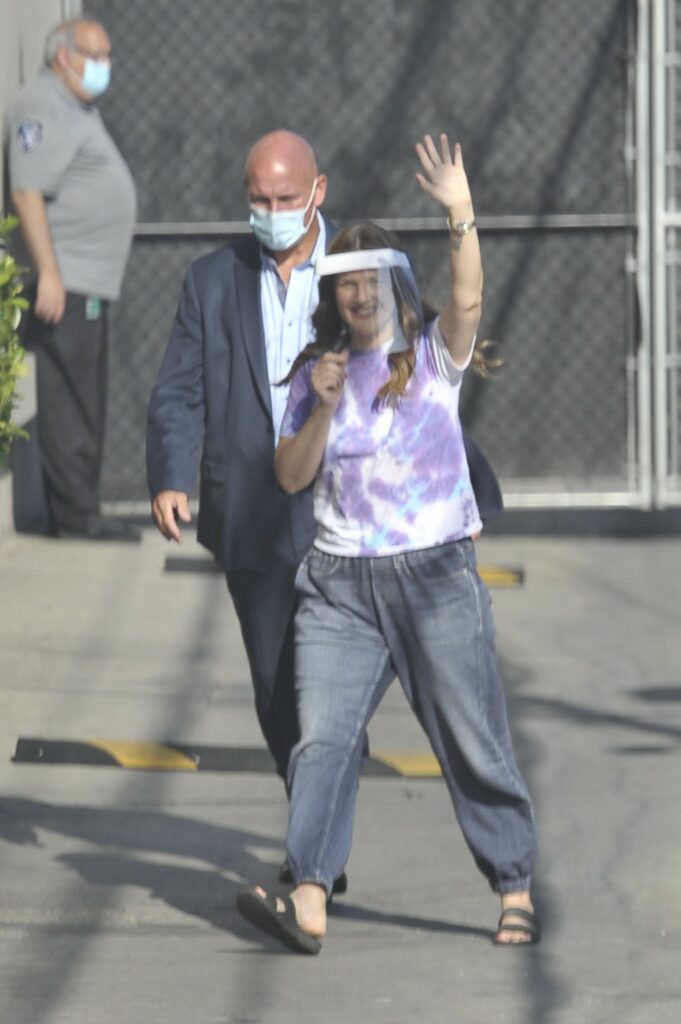 Drew Barrymore at Jimmy Kimmel live in Los Angeles