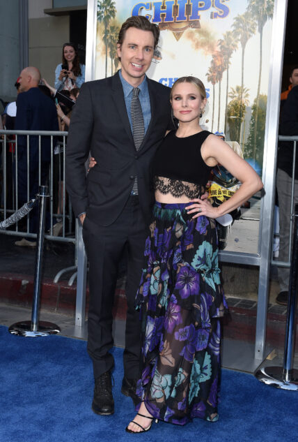 Kristen Bell and Dax Shepard smiling