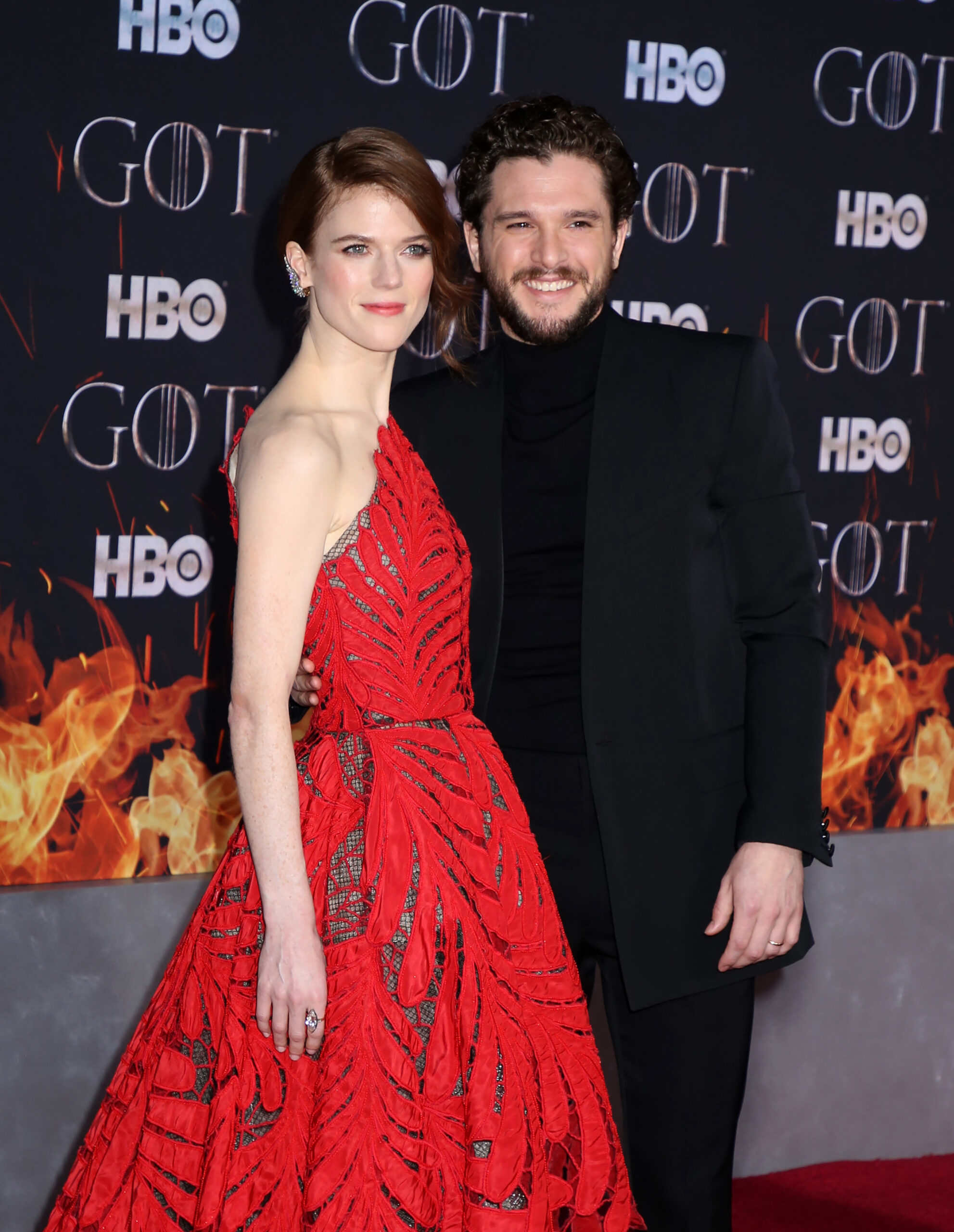 'Game of Thrones' Final Season World Premiere held at Radio City Music Hall on April 3, 2019 in New York City, NY ©Steven Bergman/AFF-USA.COM. 03 Apr 2019 Pictured: Rose Leslie & Kit Harington. Photo credit: Steven Bergman/AFF-USA.COM / MEGA TheMegaAgency.com +1 888 505 6342 (Mega Agency TagID: MEGA393706_020.jpg) [Photo via Mega Agency]
