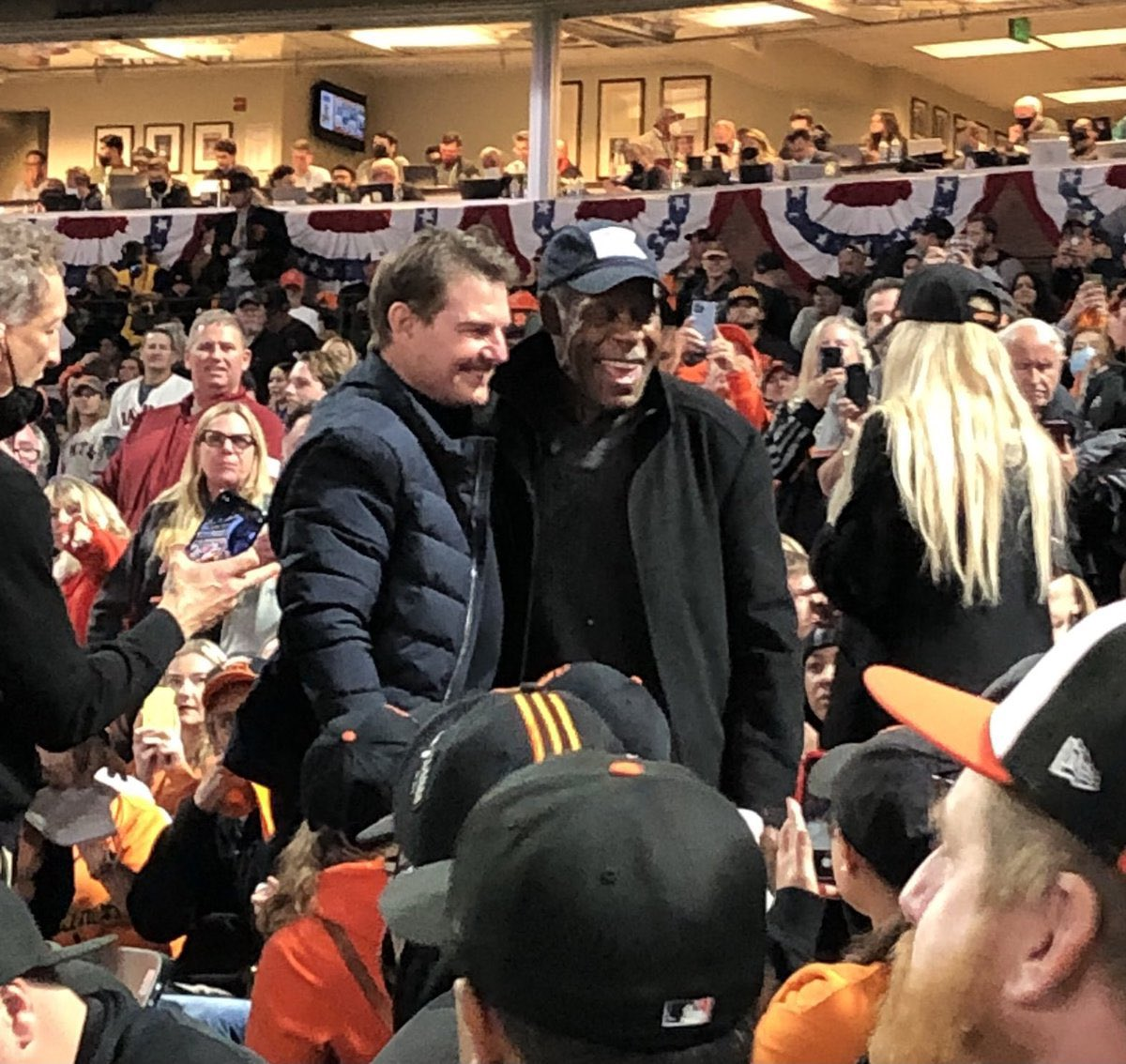 Tom Cruise Serenaded With Top Gun Music At L.A. Dodgers Playoff Game!