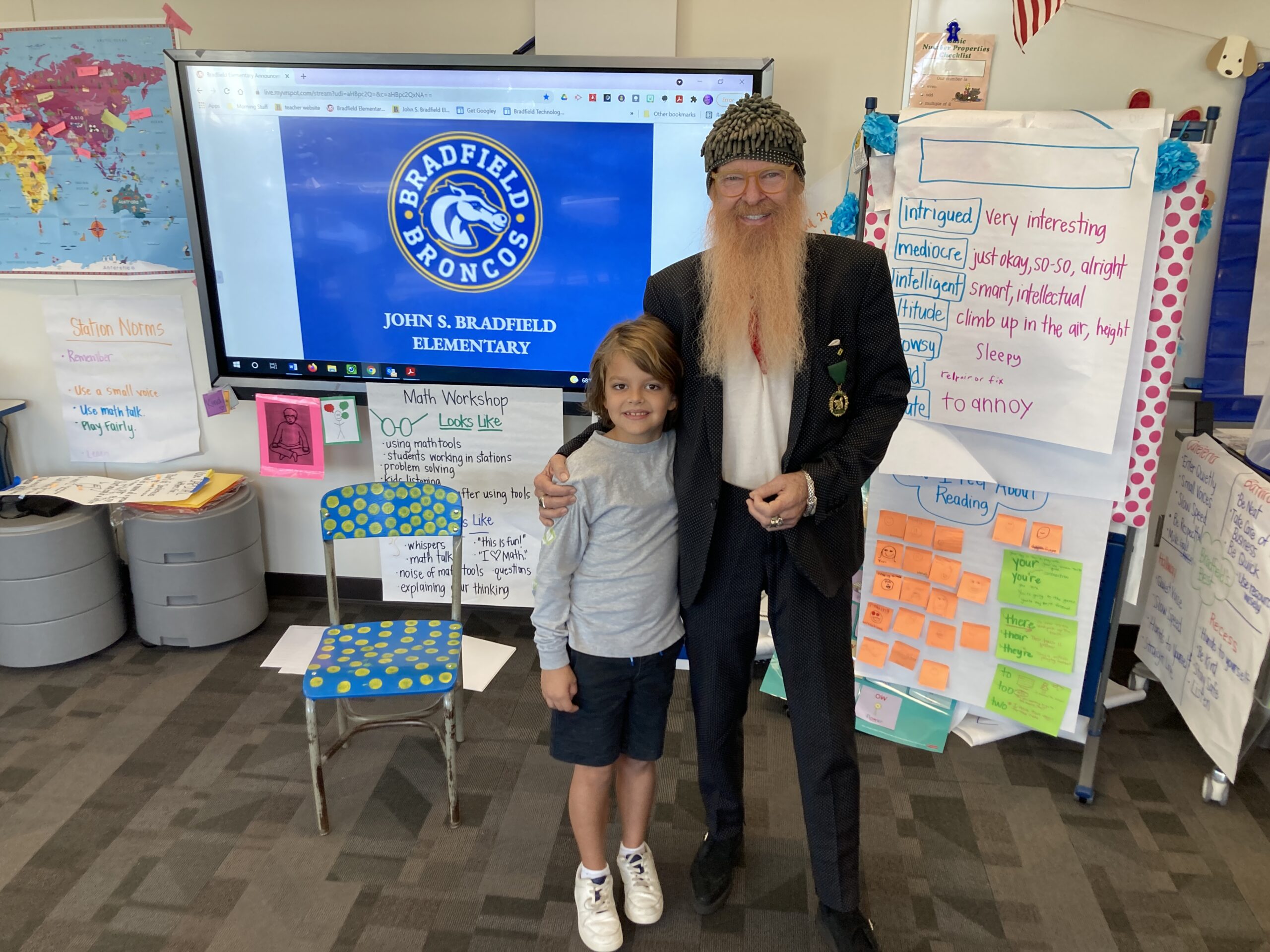 ‘ZZ Top’ Star Billy Gibbons Makes Surprise Appearance In 2nd Grade Classroom!