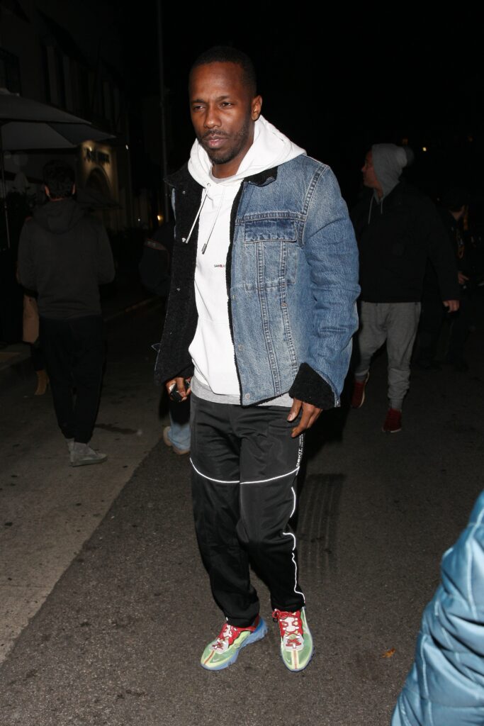 Jennifer Meyer and sports agent Rich Paul are seen leaving Italian restaurant Madeo together