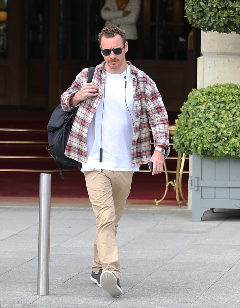 Alicia Vikander and Michael Fassbender leave their hotel in Paris