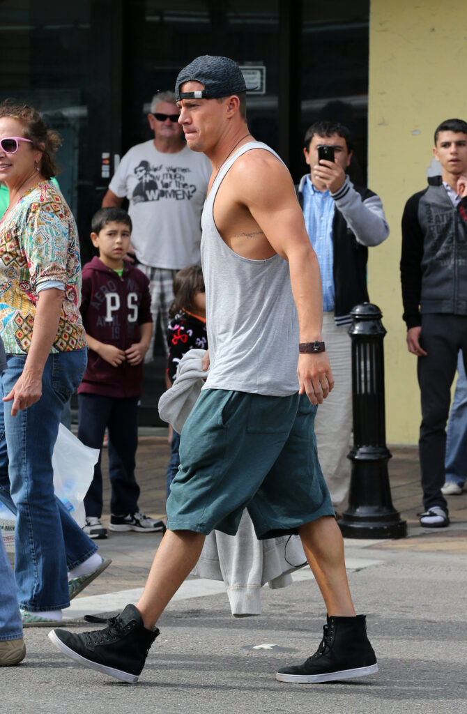 Actors Channing Tatum and Joe Manganiello film a driving scene for the movie Magic Mike XXL in Myrtle Beach