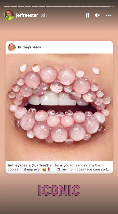 Jeffree star thanks Britney Spears