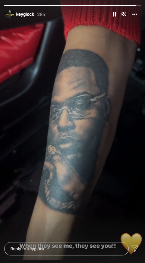 Key Glock's Instagram story