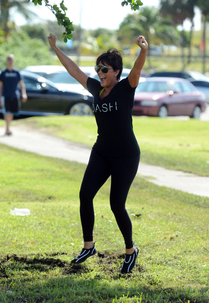 Kris Jenner celebrating