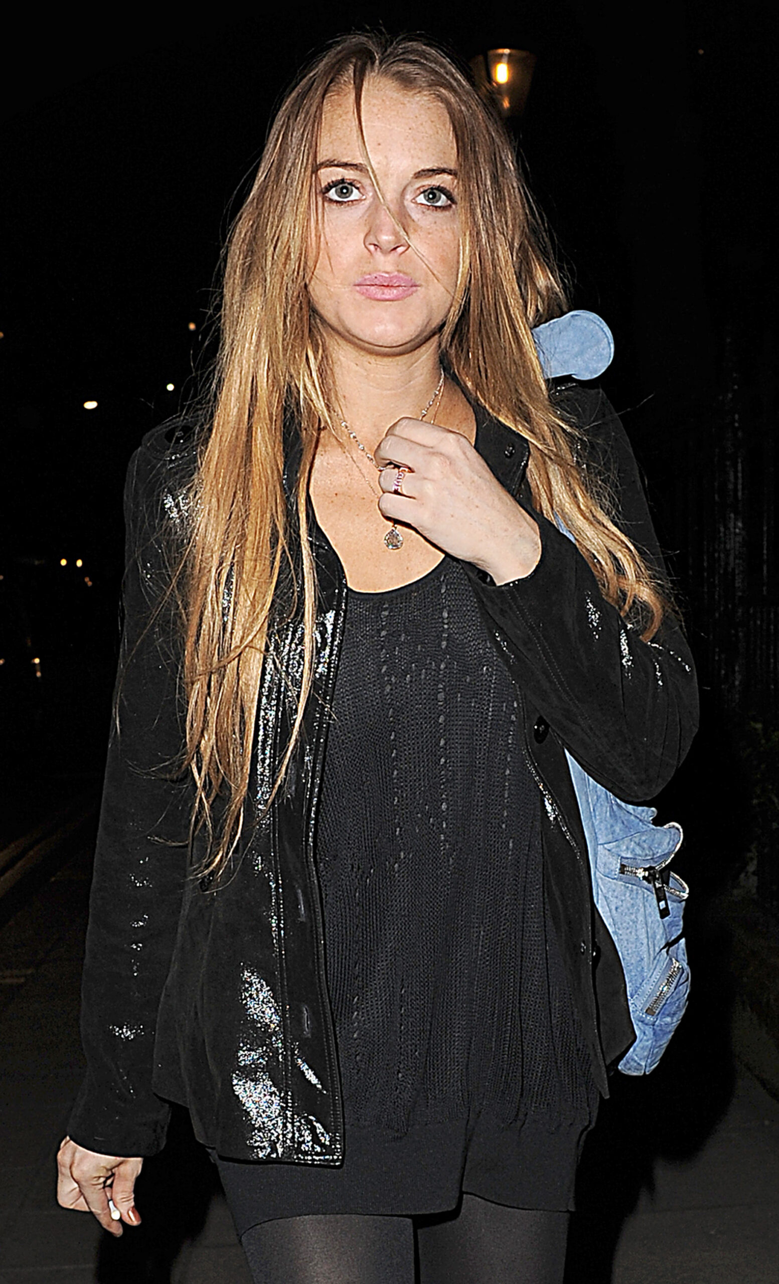 Lindsay Lohan pursed lips
