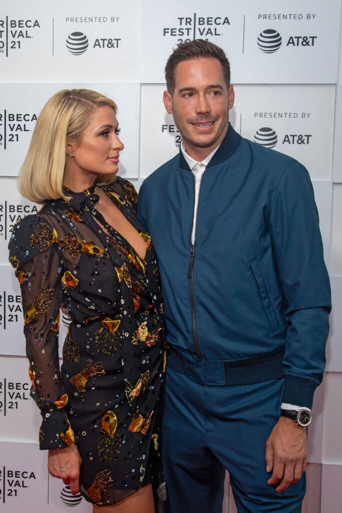 Paris Hilton & Carter Reum smiling