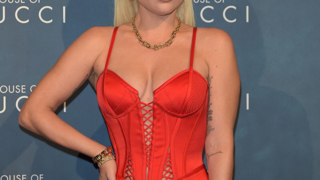 Lady Gaga posing for the camera.