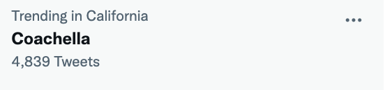 Coachella trending on twitter
