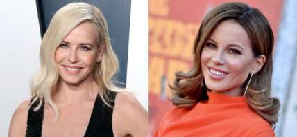 Chelsea Handler and Kate Beckinsale smiling.
