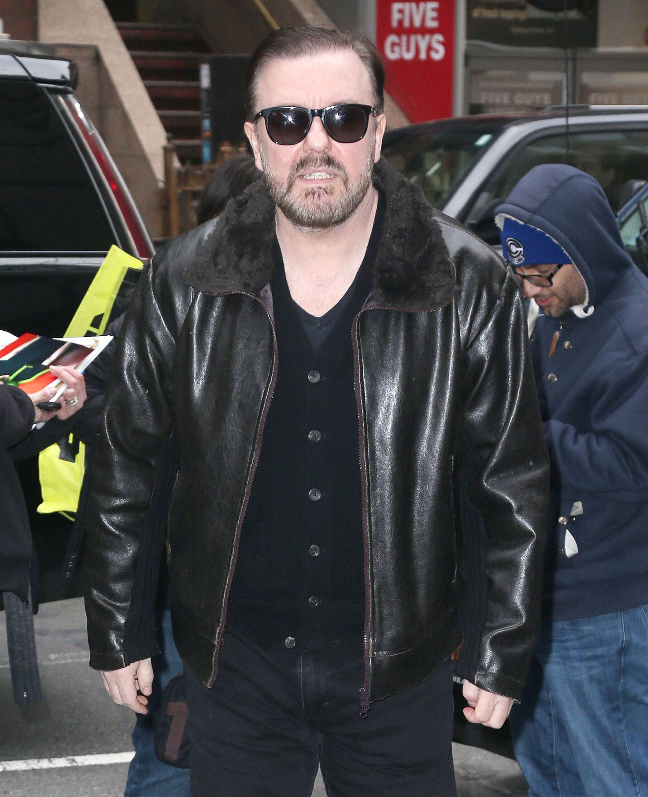 Ricky Gervais visits Today Show in New York