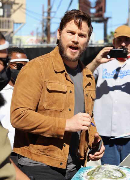 Chris Pratt seen making an appearance at the Jimmy Kimmel show