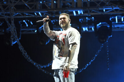 Post Malone performing at Reading Festival 2021