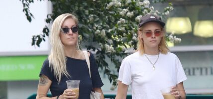 Kristen Stewart and girlfriend Dylan Meyer have an iced coffee run in NYC
