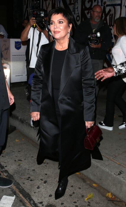 Kris Jenner leaving dinner at Craigs Restaurant in West Hollywood CA