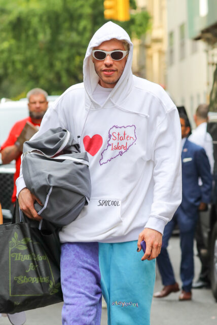 Pete Davidson leaves The Carlyle Hotel in NYC