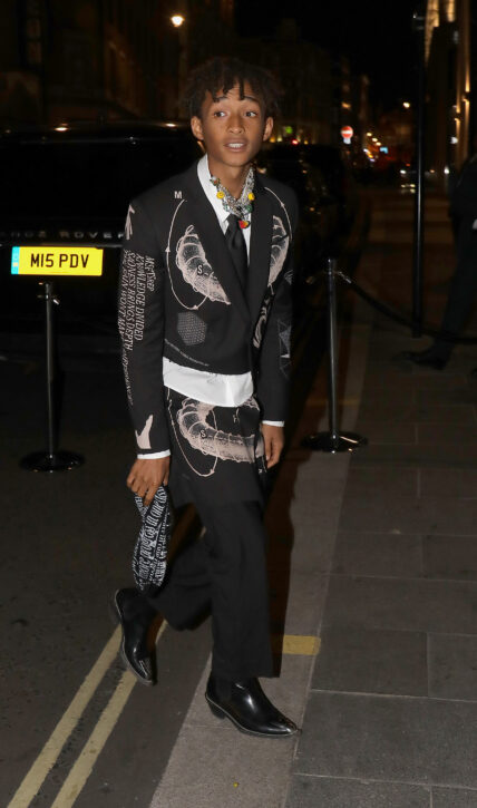 Jaden Smith makes an appearance at a Vogue party for LFW at the Londoner hotel