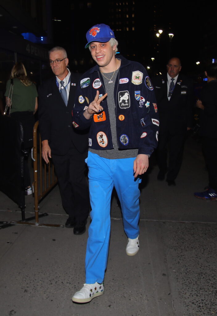 Pete Davidson and comic Adam Glyn share some laughs as they arrive to Madison Square Garden in NYC