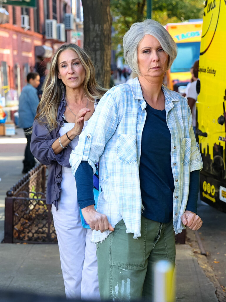 Sarah Jessica Parker on film set of apos And Just Like That apos