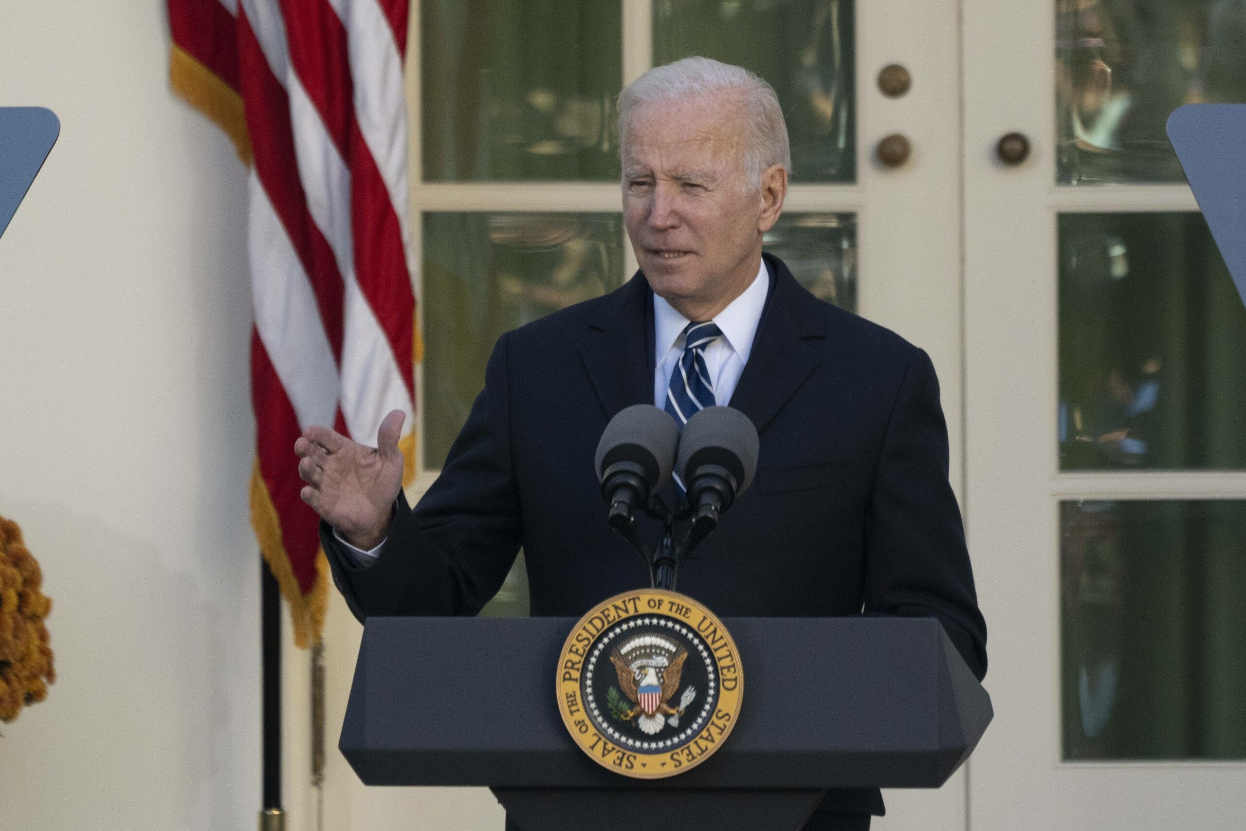 President Joe Biden celebrates the 74th anniversary of the National Thanksgiving Turkey presentation