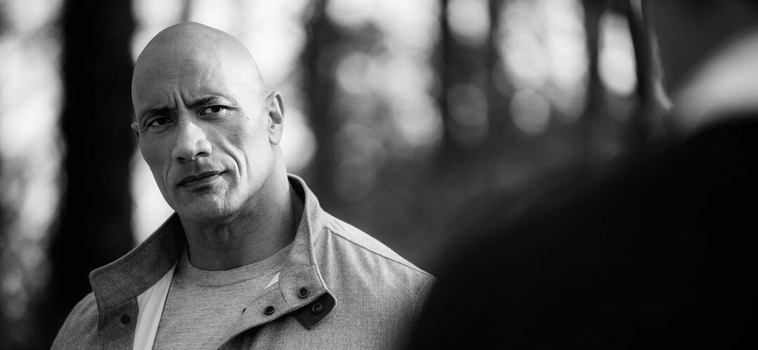 Dwayne Johnson on set