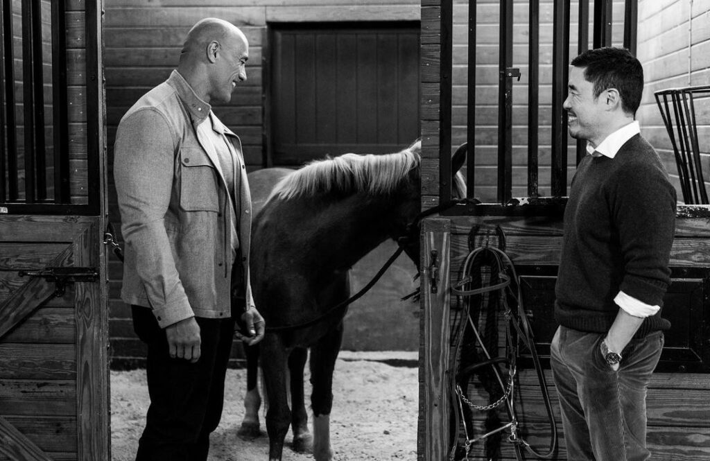 Dwayne Johnson and Randall Park