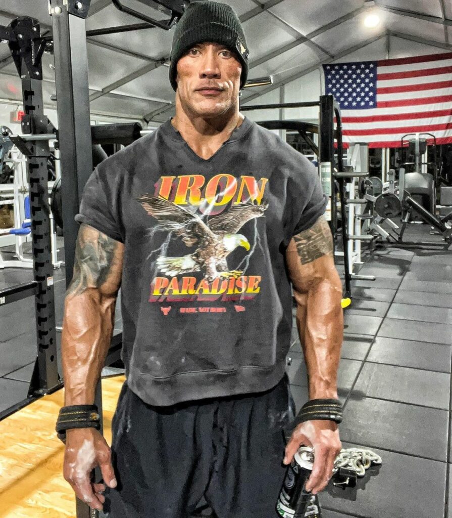 Dwayne Johnson's sweaty selfie