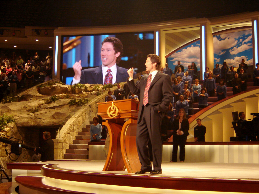 Joel Osteen in church