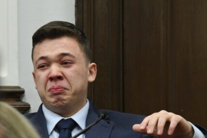 Kyle Rittenhouse crying
