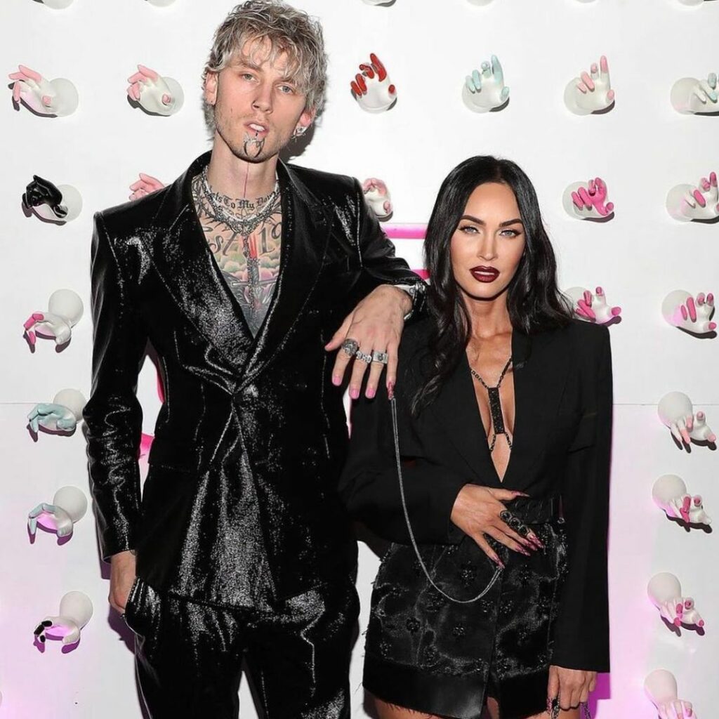 Megan Fox & Machine Gun Kelly Arrive To Party CHAINED Together By Their Fingernails!