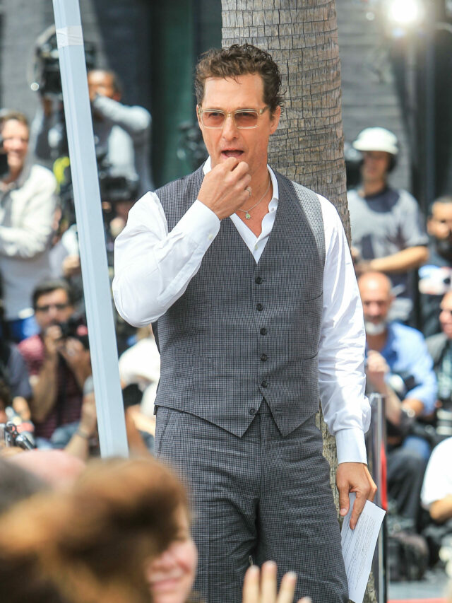 Matthew McConaughey at Guy Fieri apos s Star Ceremony on the Hollywood Walk of Fame