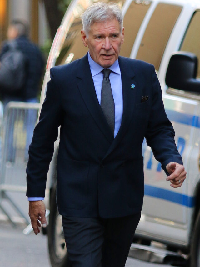 Harrison Ford is denied entry by Homeland Security Police during gridlock streets for UN General Assembly in NYC