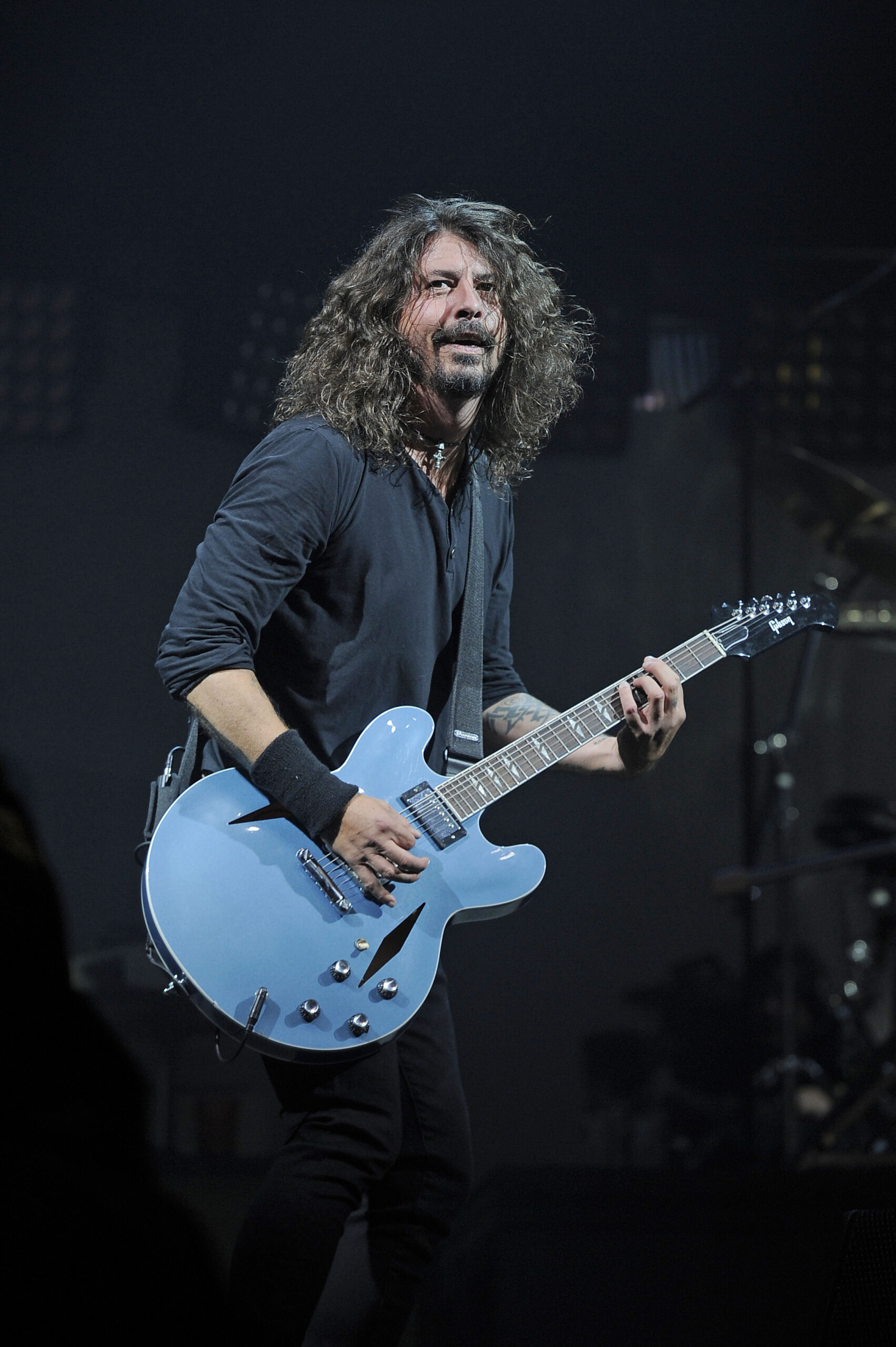 Foo Fighters performing at Glastonbury Festival