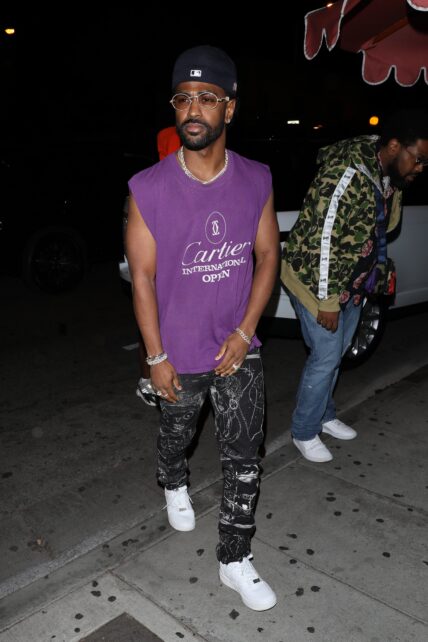 Rapper Big Sean is seen arriving to Delilah restaurant to party