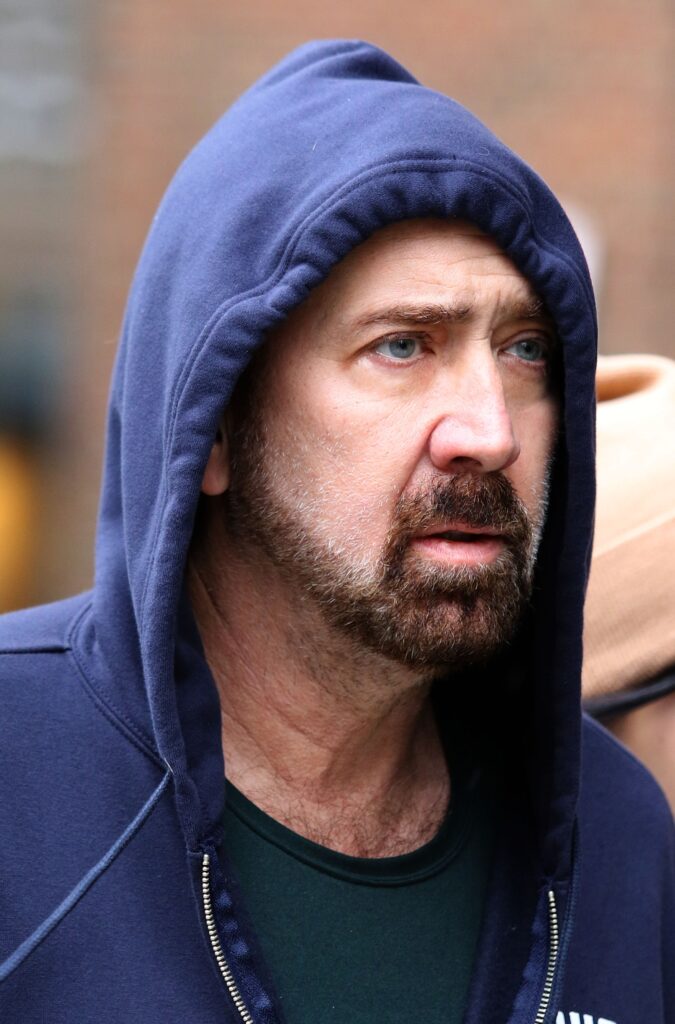 Nicolas Cage and girlfriend Riko Shibate use hand sanitizer after Coronavirus outbreak in NYC