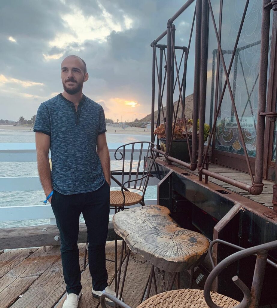 Brian Laundrie on a beach