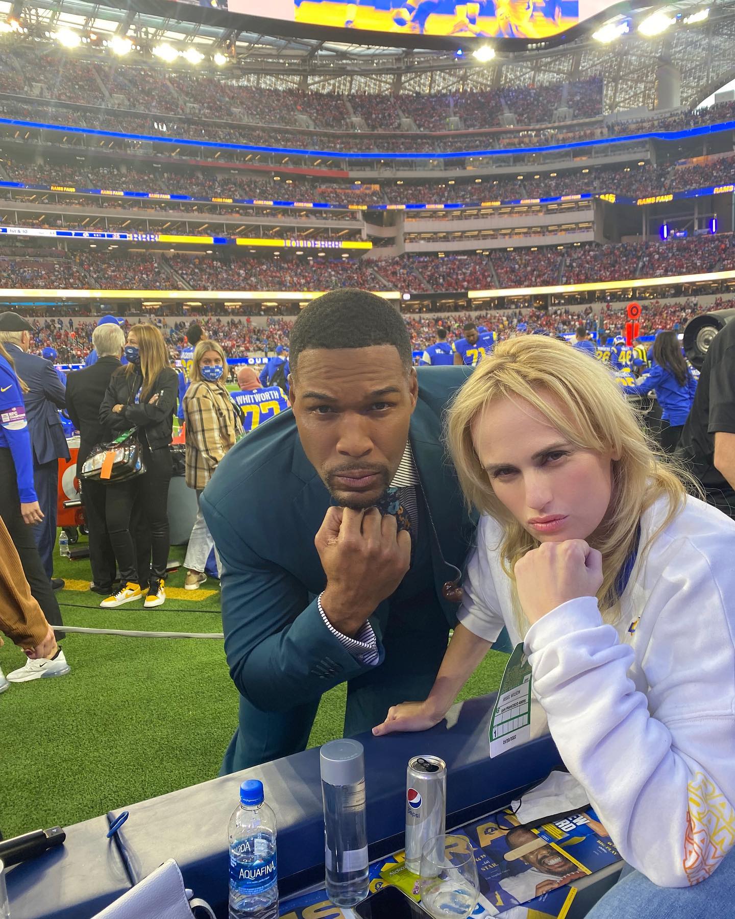 Rebel Wilson at the LA Rams Game