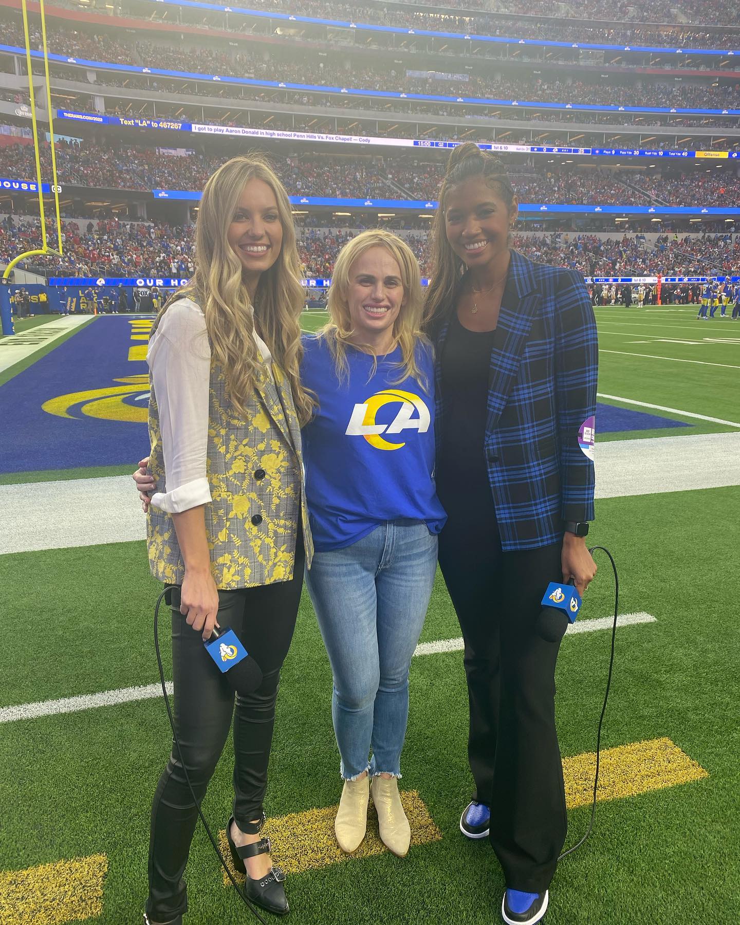 Rebel Wilson at the LA Rams Game
