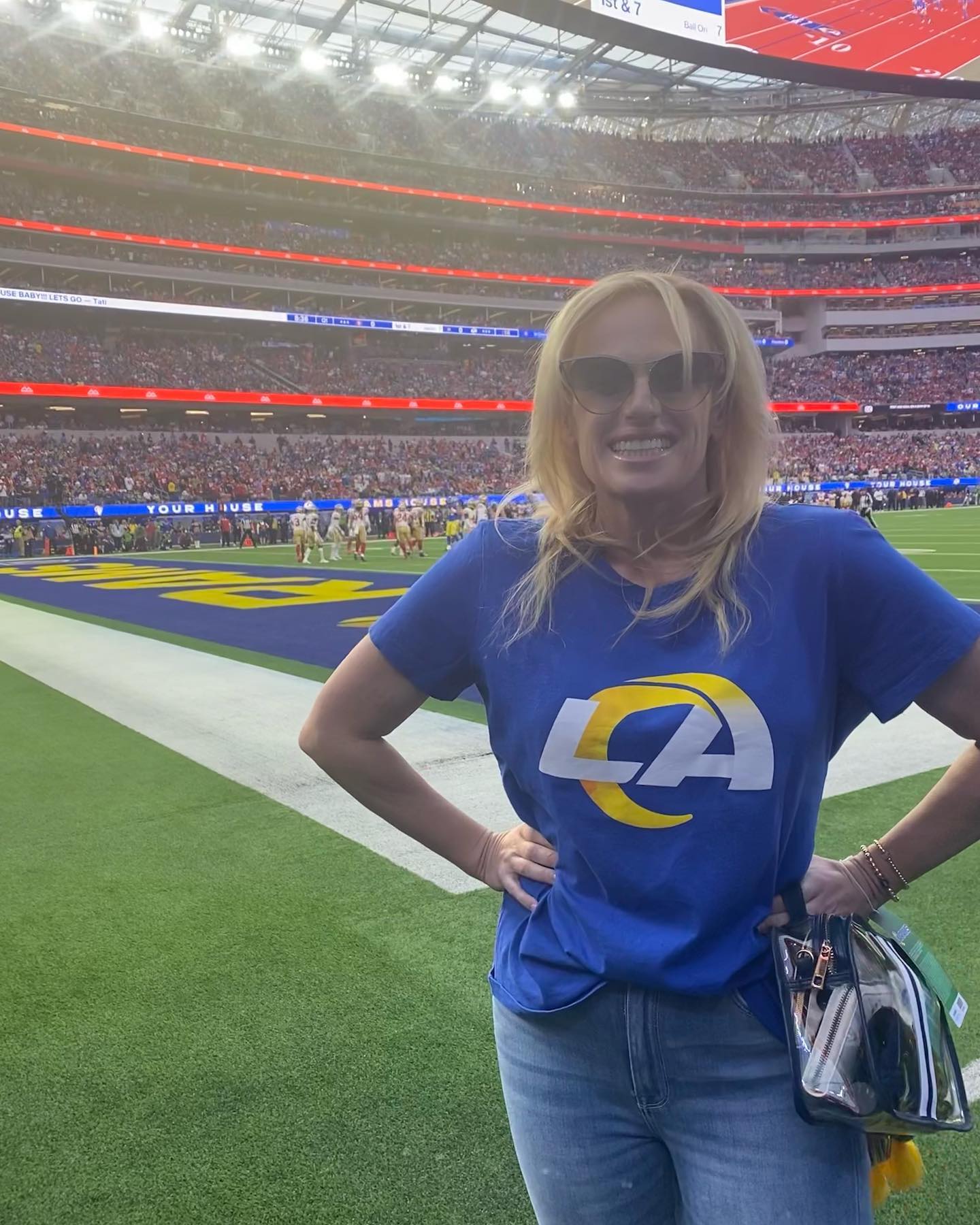 Rebel Wilson at the LA Rams Game